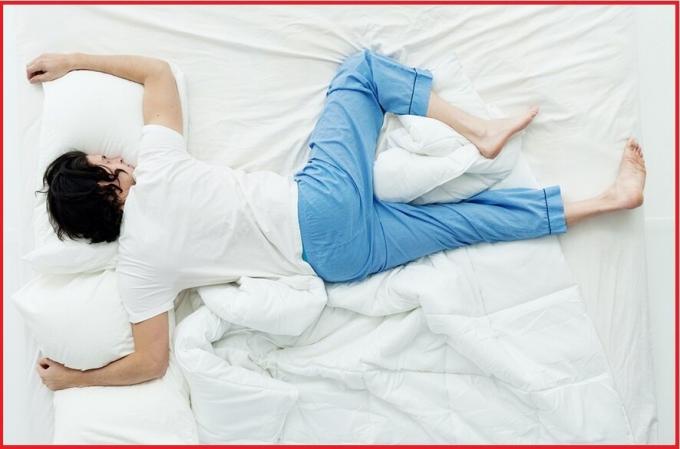 Vanskelig stilling av kroppen under søvn