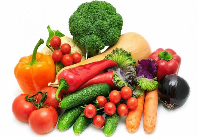 Rike grønnsaker og frukt